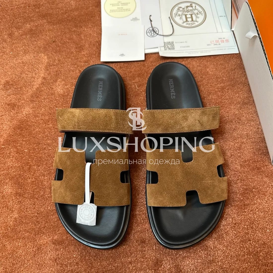 Шлепанцы Hermes Chypre ch12 - фото 2