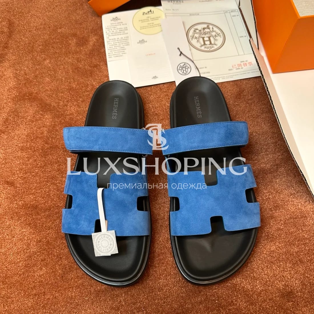 Шлепанцы Hermes Chypre ch13 - фото 2