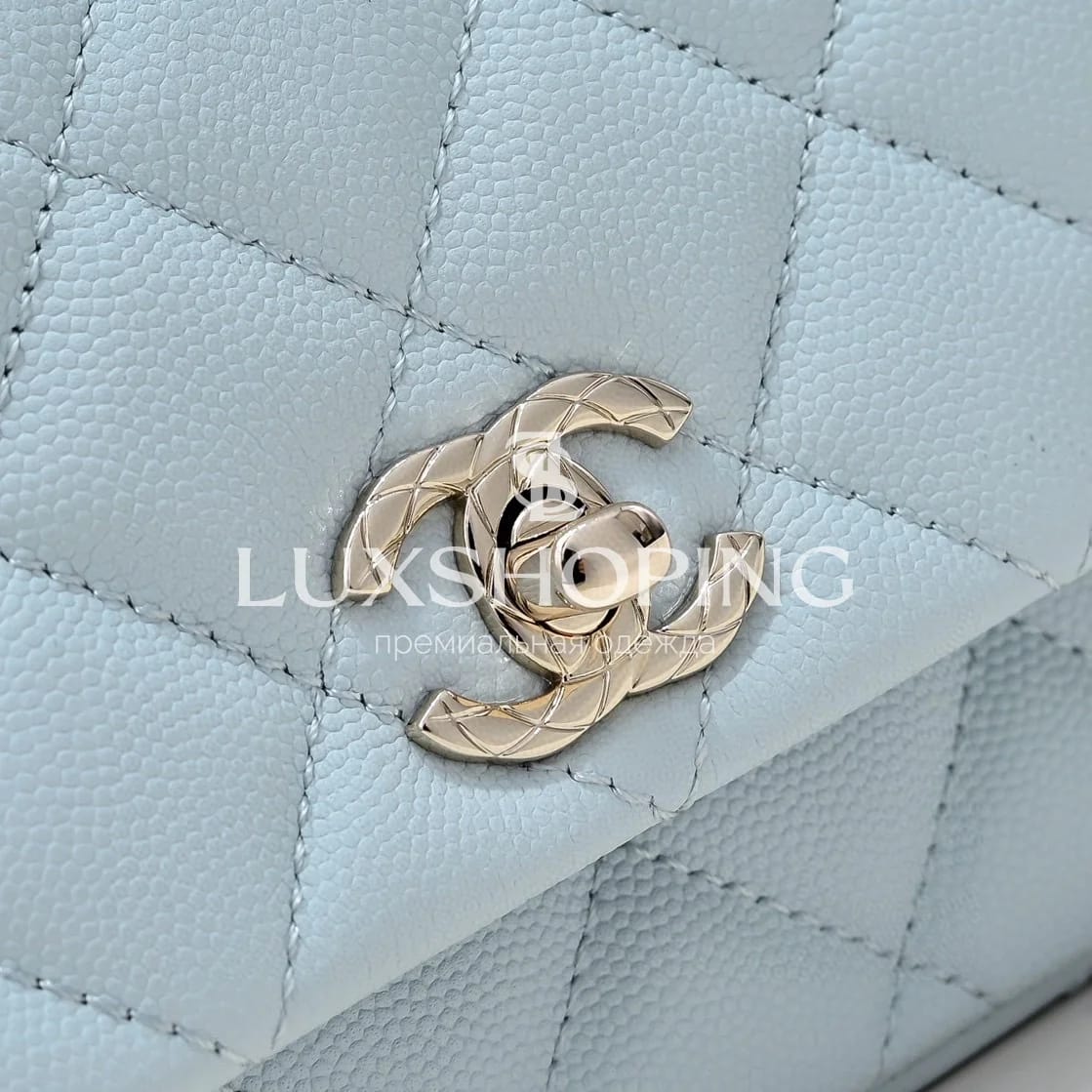 CHANEL Сумка 25S Coco Crush Handle в голубом цвете 11.5 × 18 × 7 см  (Small) - фото 7