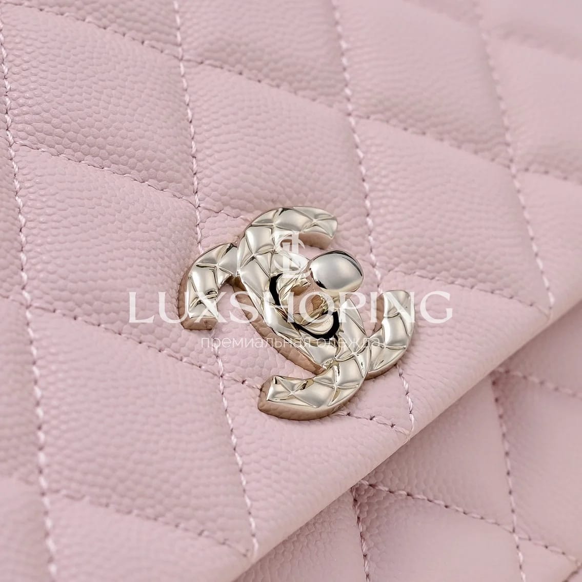 CHANEL Сумка 25S Coco Crush Handle в нежном розовом цвете Medium 13.5 × 23 × 7 см - фото 7
