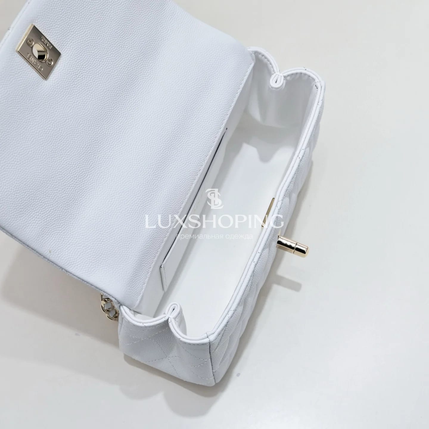 CHANEL Сумка 25S Coco Crush Handle в белом цвете 11.5 × 18 × 7 см  (Small) - фото 9