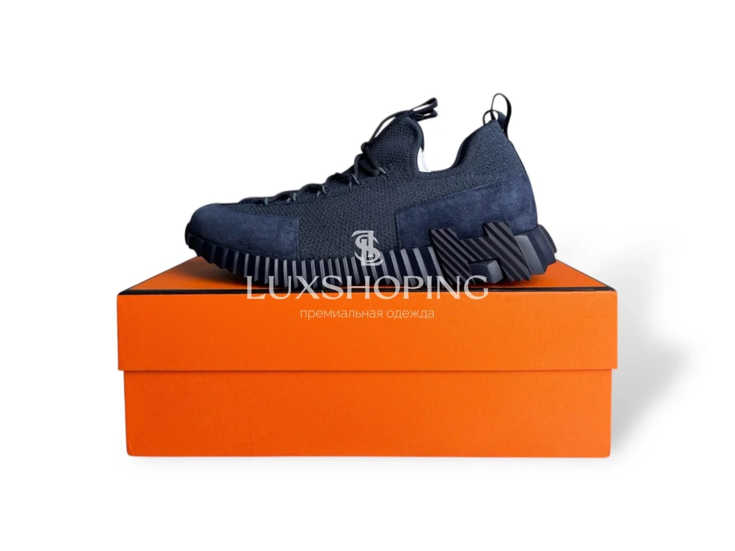 HERMÈS Lift Navy Sneakers мужские кроссовки Глубокий синий