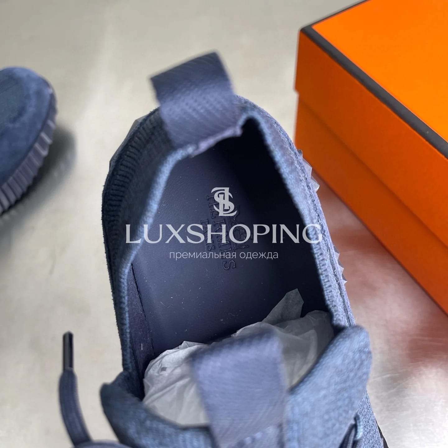 HERMÈS Lift Navy Sneakers мужские кроссовки Глубокий синий - фото 9