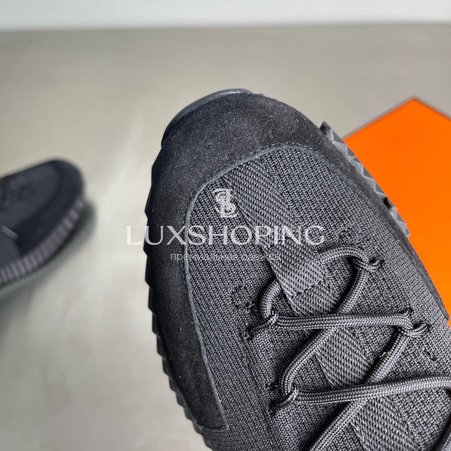 HERMÈS Lift Navy Sneakers мужские кроссовки Глубокий черный - фото 6