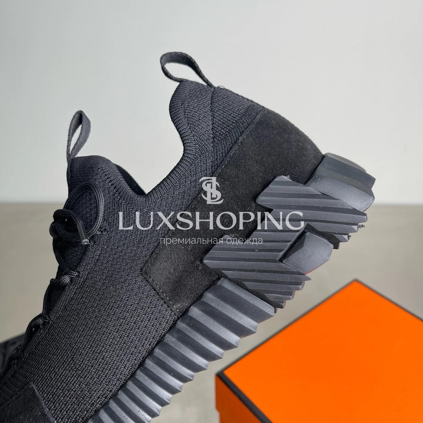 HERMÈS Lift Navy Sneakers мужские кроссовки Глубокий черный - фото 8