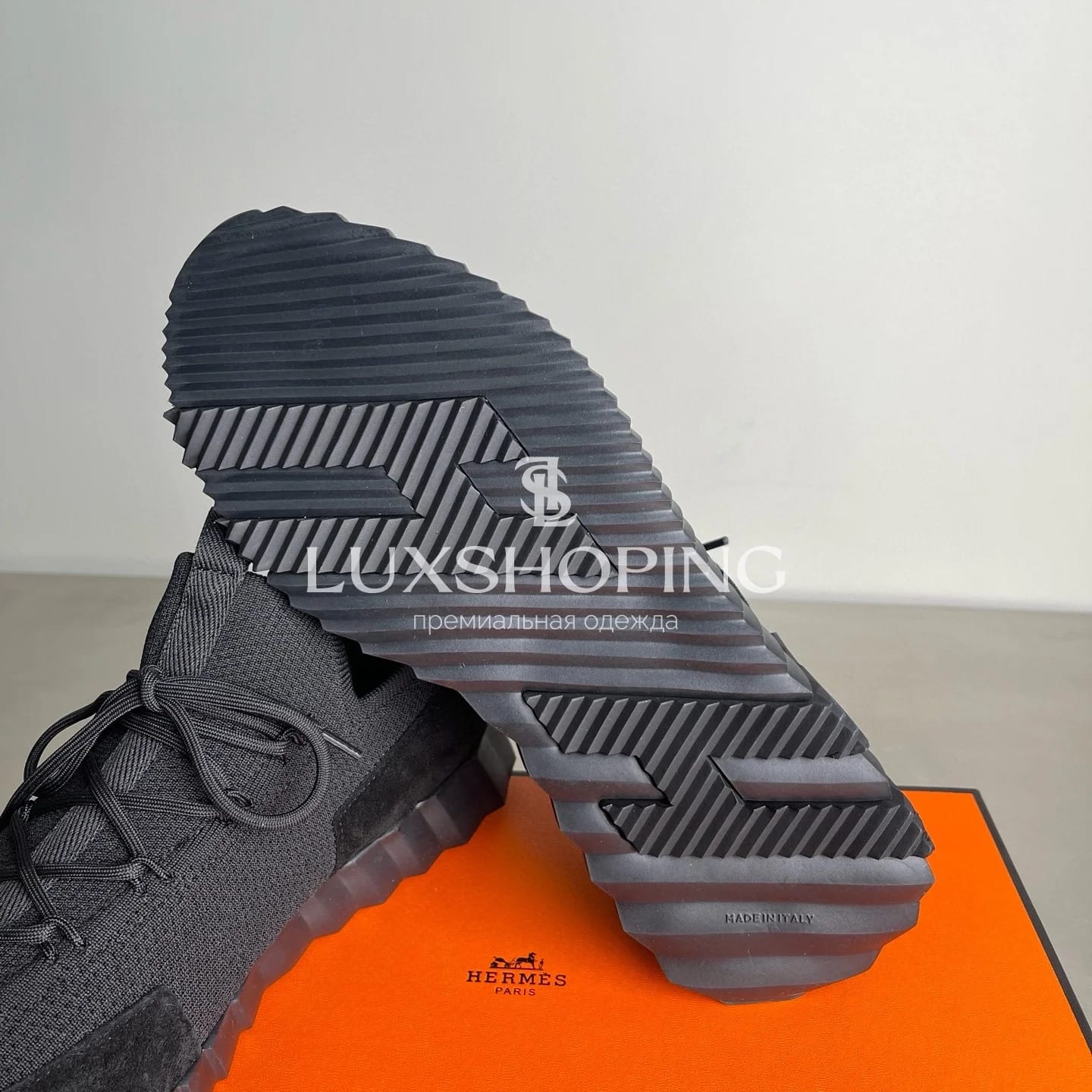 HERMÈS Lift Navy Sneakers мужские кроссовки Глубокий черный - фото 10