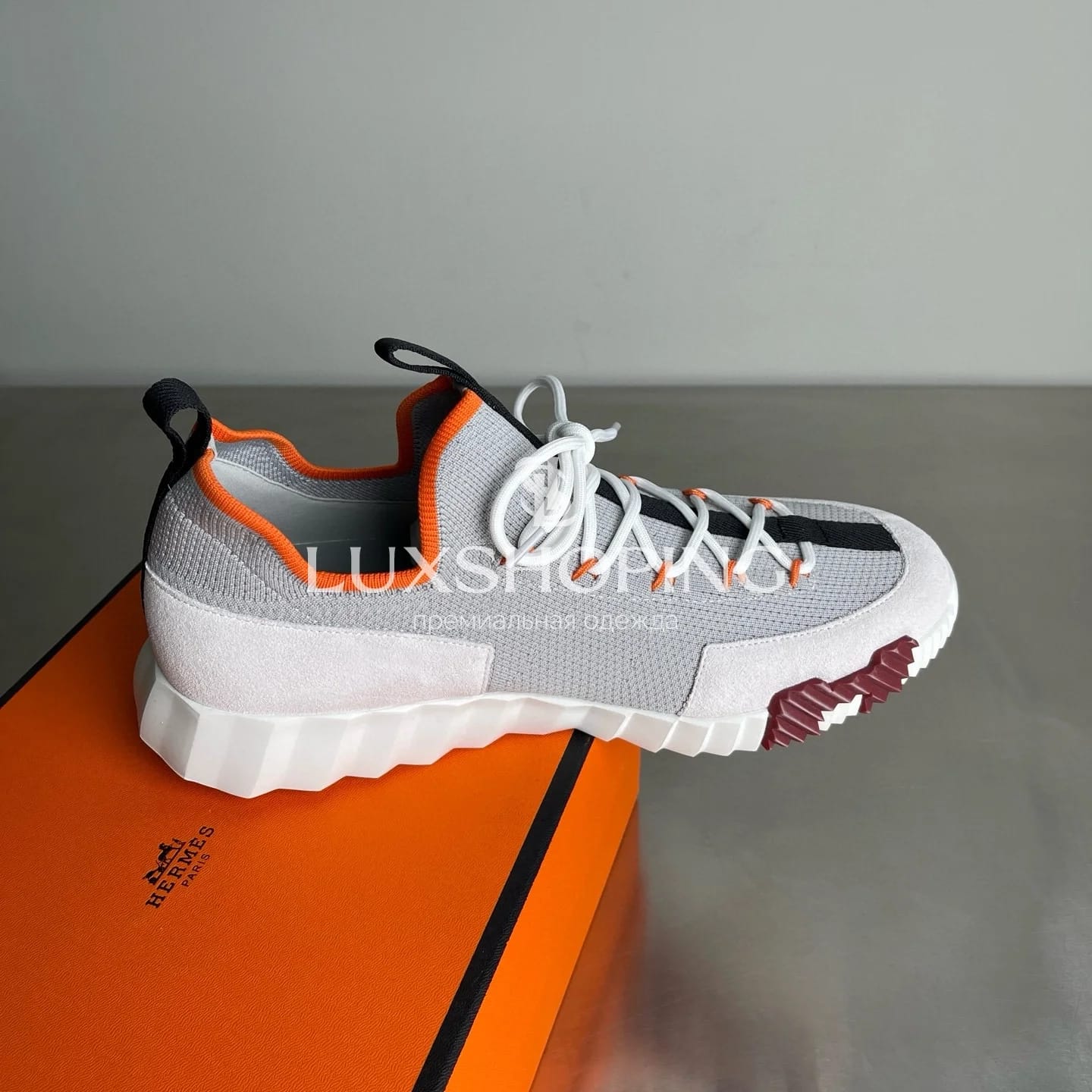 HERMÈS Lift Navy Sneakers мужские кроссовки H010 - фото 4