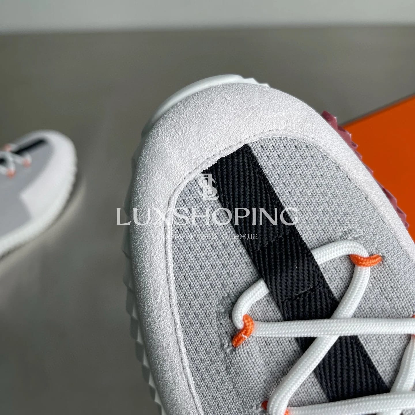 HERMÈS Lift Navy Sneakers мужские кроссовки H010 - фото 6