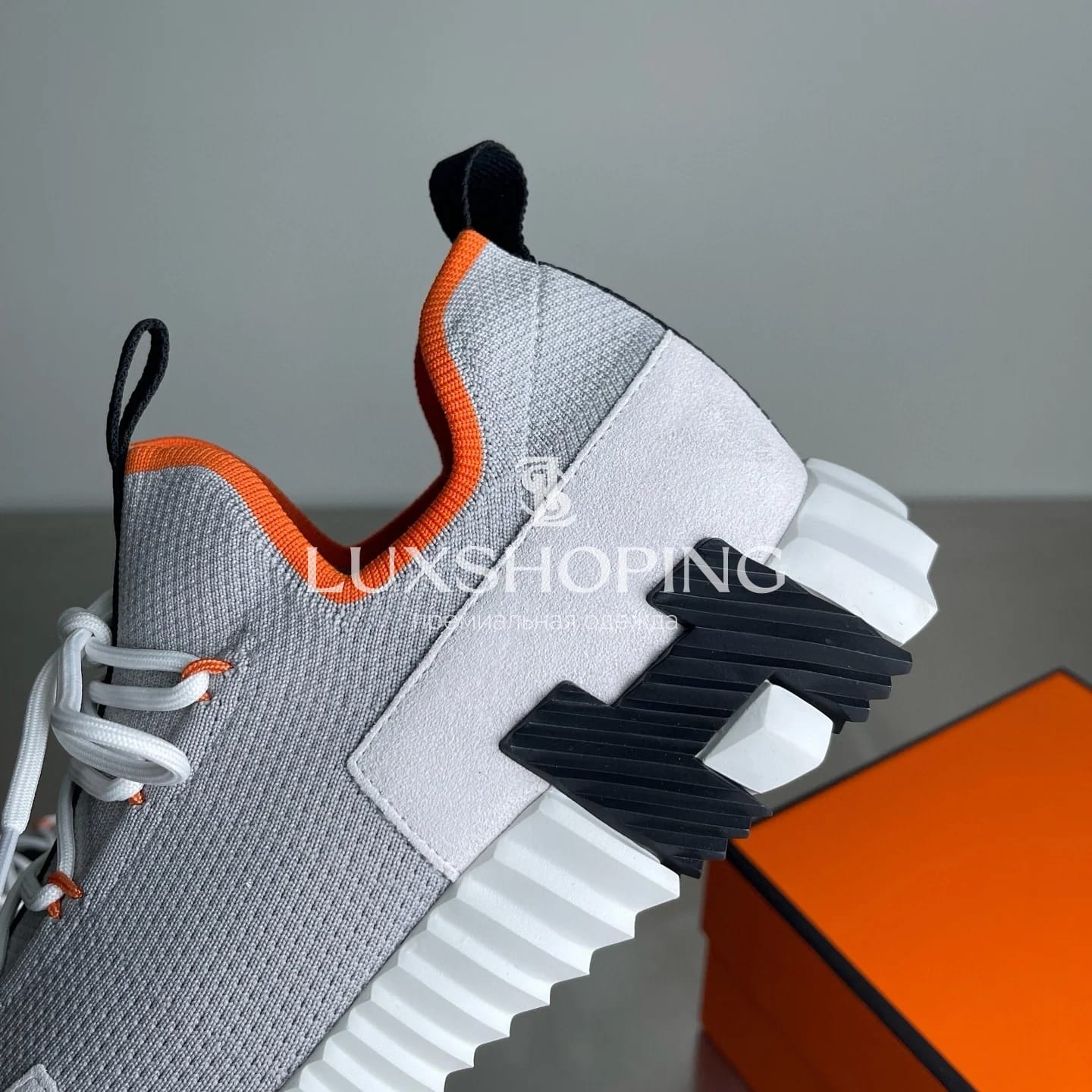 HERMÈS Lift Navy Sneakers мужские кроссовки H010 - фото 8