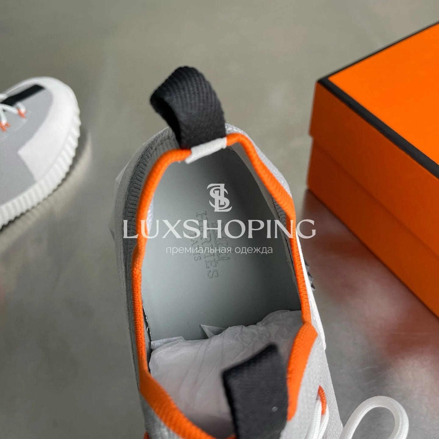 HERMÈS Lift Navy Sneakers мужские кроссовки H010 - фото 9