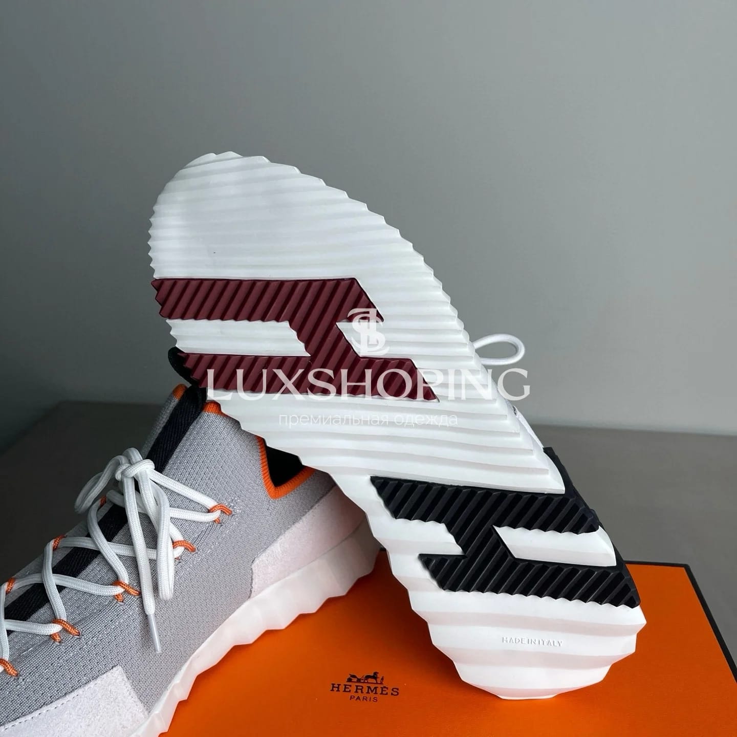 HERMÈS Lift Navy Sneakers мужские кроссовки H010 - фото 10