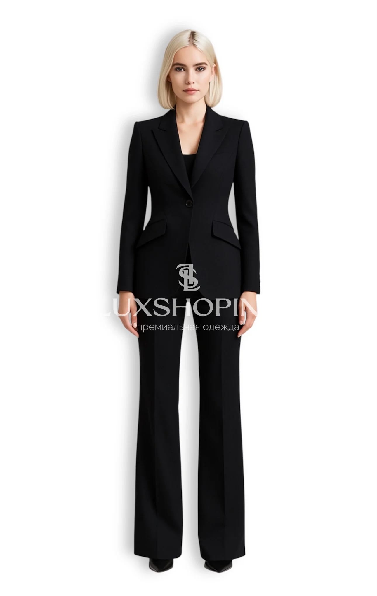 Alexander McQueen Черный костюм из  жакета и брюки