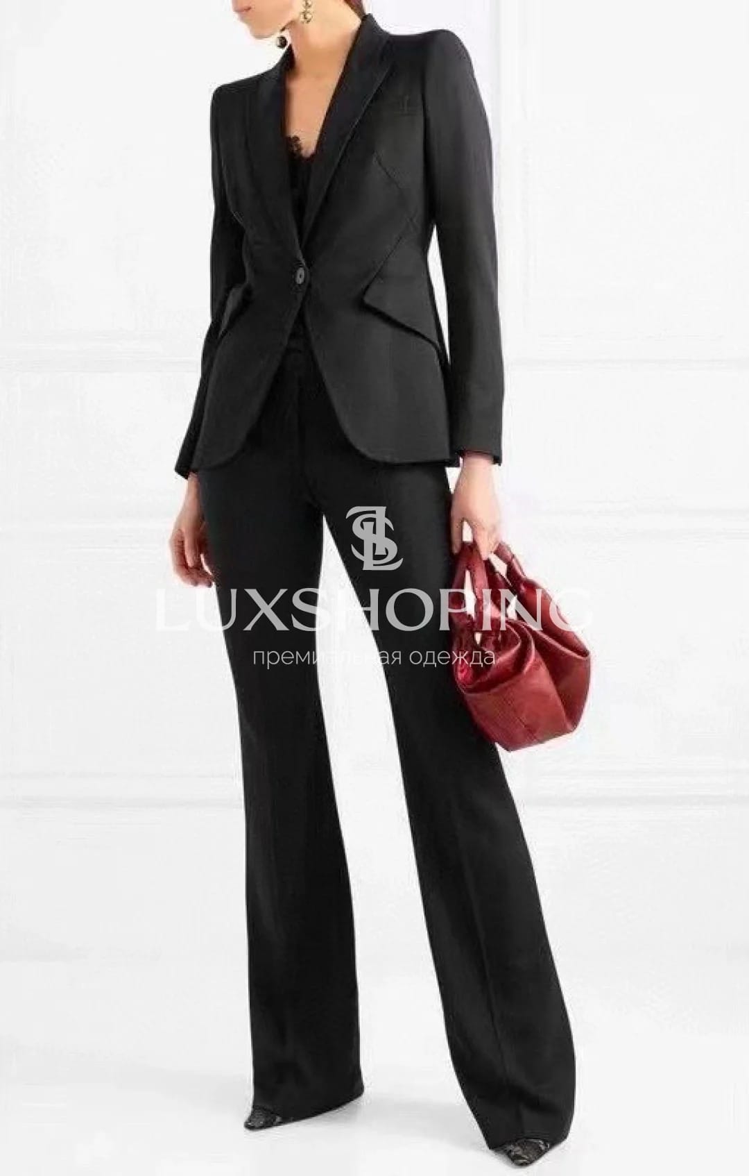 Alexander McQueen Черный костюм из  жакета и брюки - фото 3