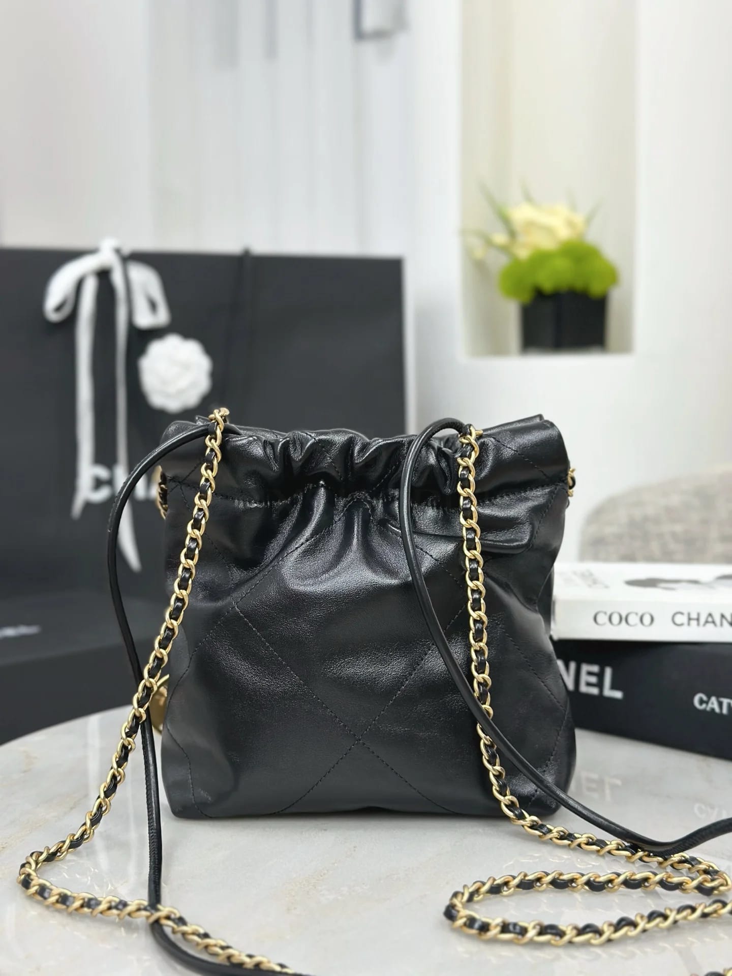 Сумка Chanel мешок мини 20х19х6 см - фото 4