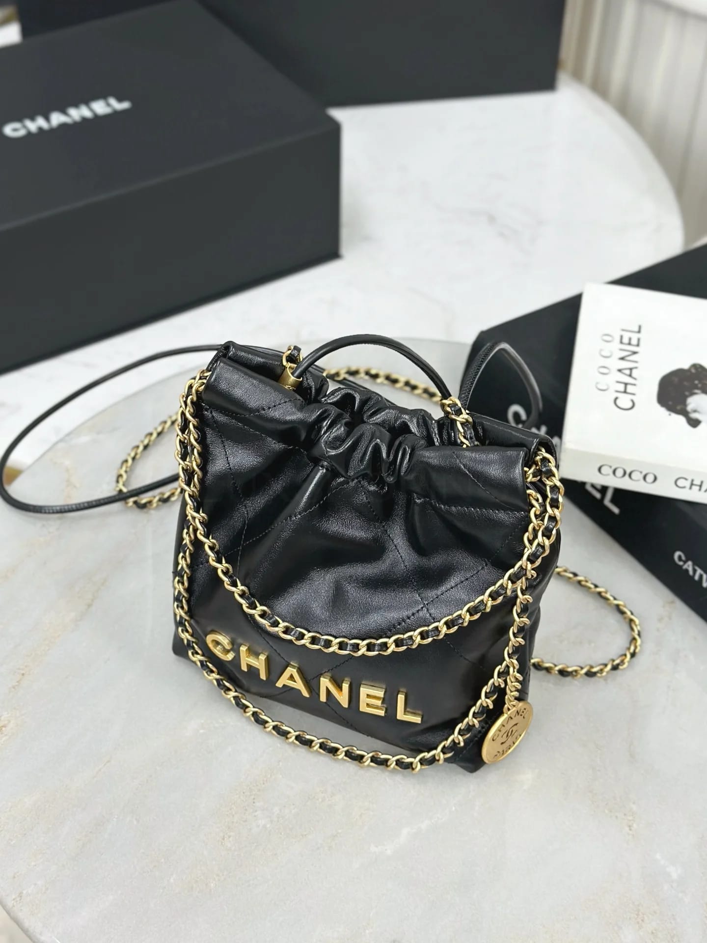 Сумка Chanel мешок мини 20х19х6 см - фото 5