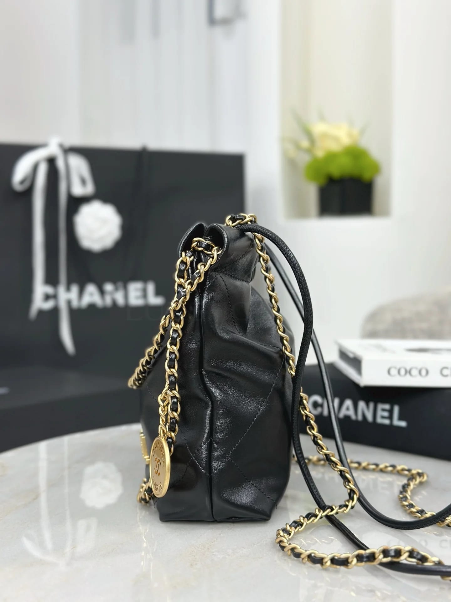 Сумка Chanel мешок мини 20х19х6 см - фото 6