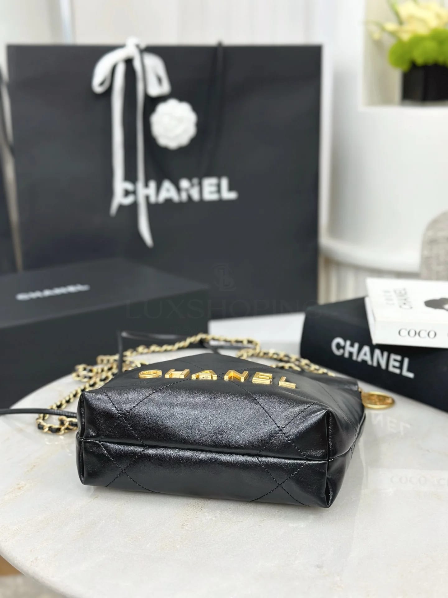 Сумка Chanel мешок мини 20х19х6 см - фото 7
