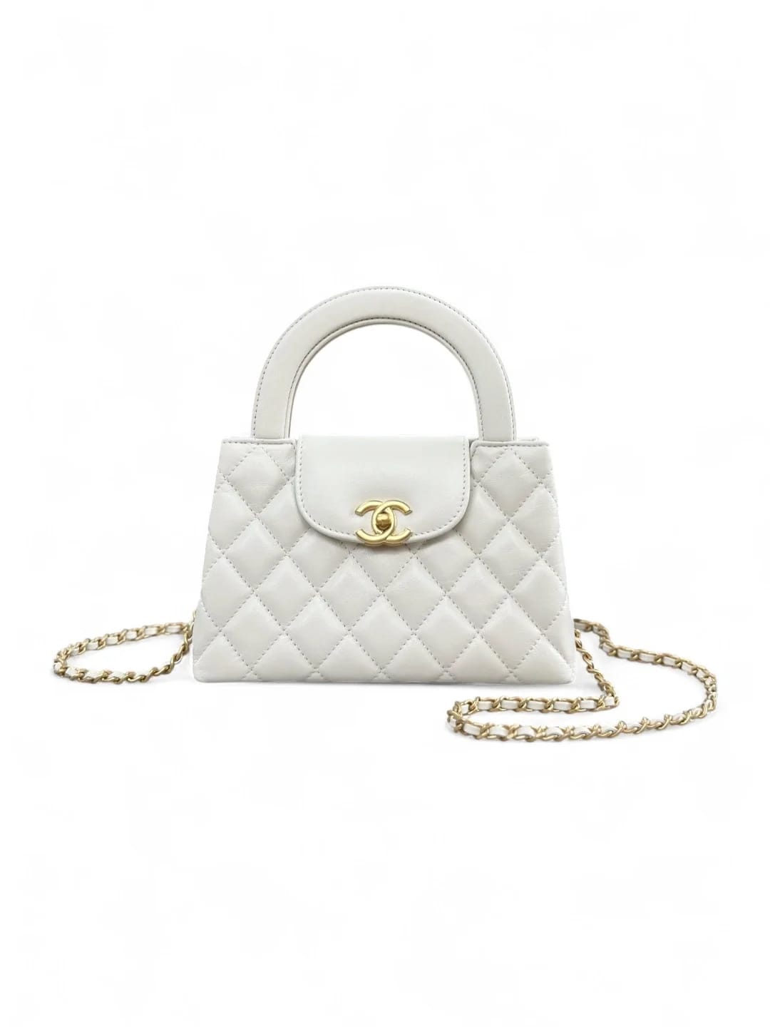 Сумка Chanel 25C Kelly 13х19х7 см белая