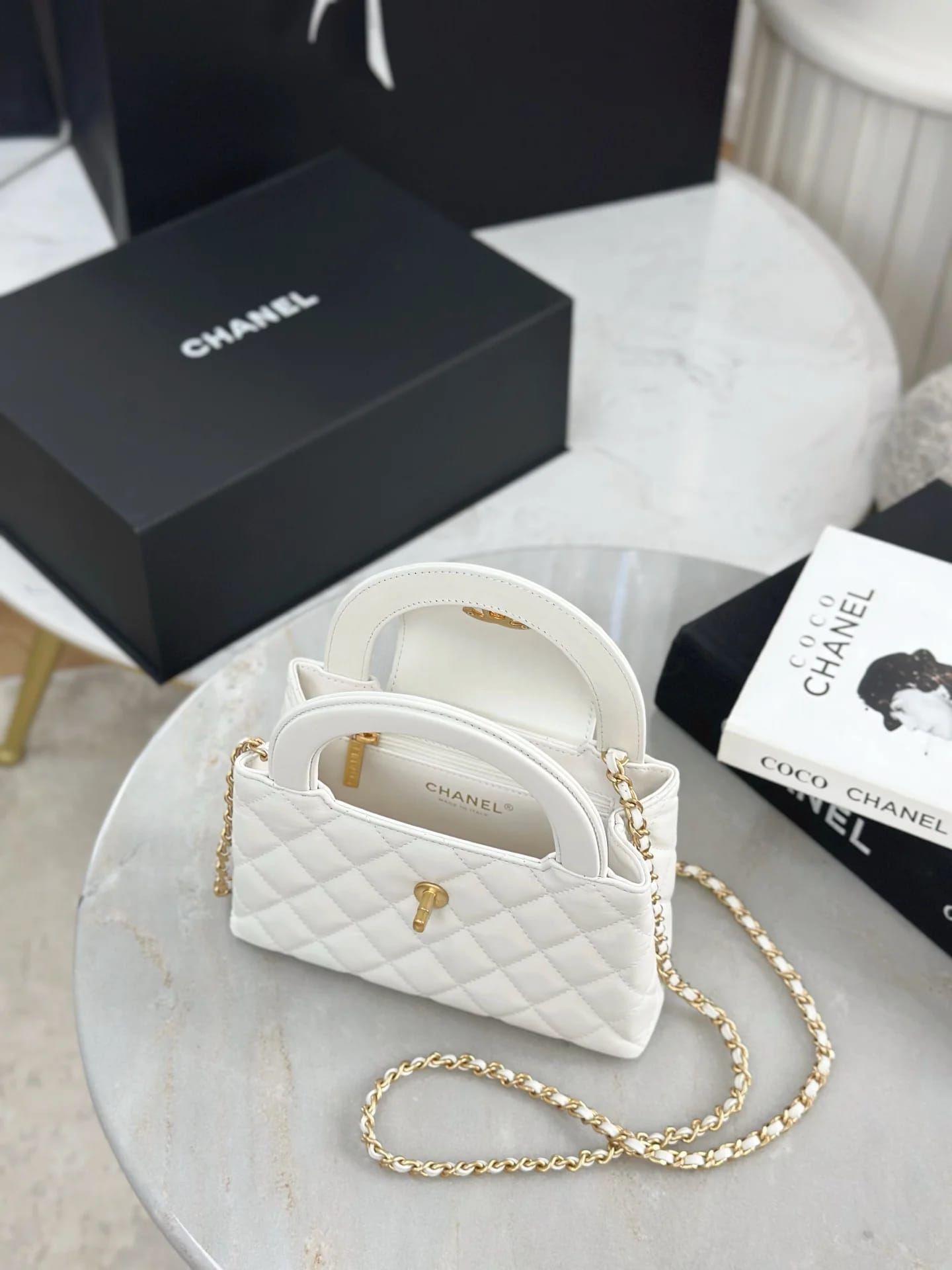 Сумка Chanel 25C Kelly 13х19х7 см белая - фото 8