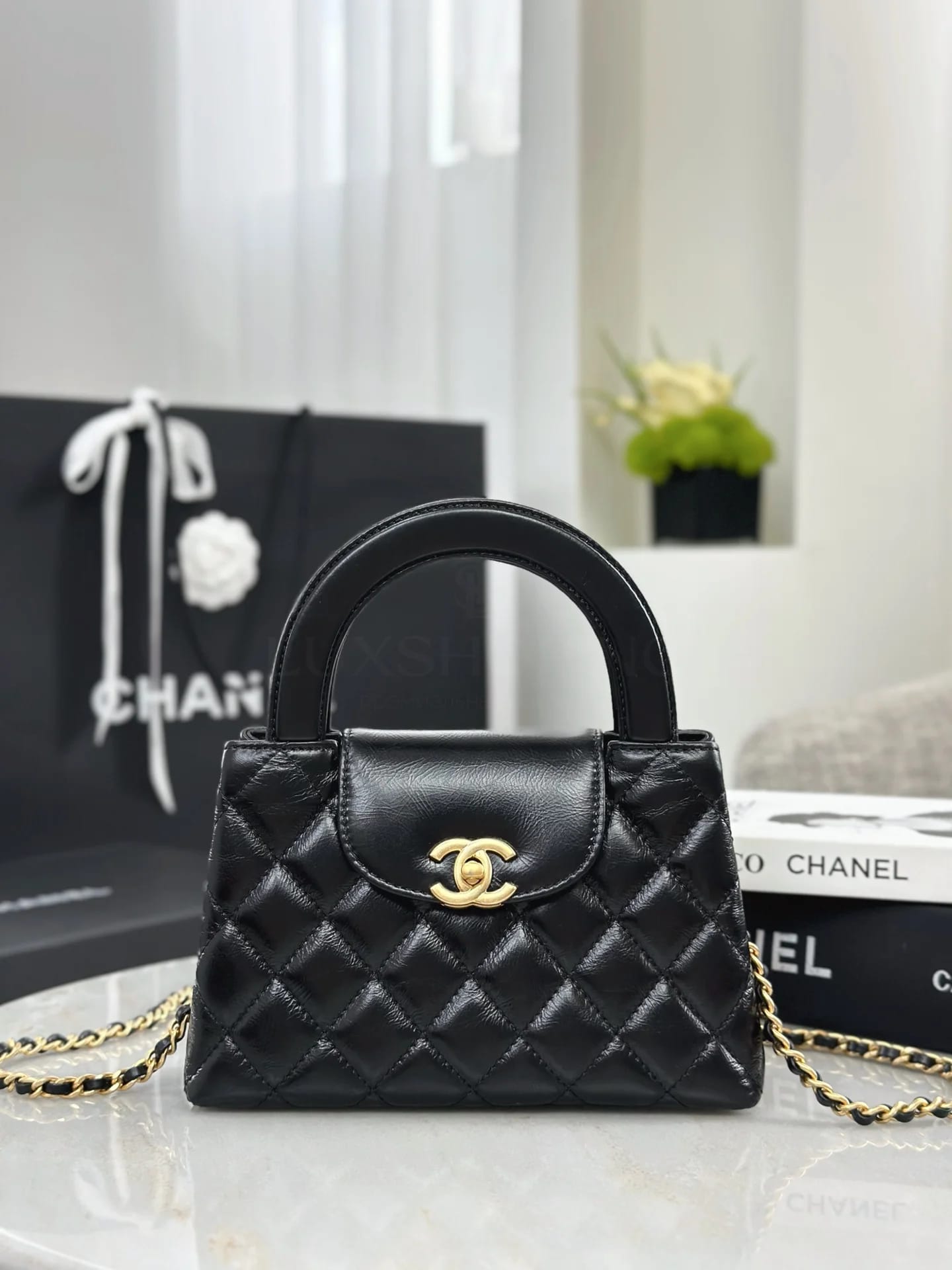 Сумка  Chanel 25C Kelly 13х19х7 см черная - фото 2