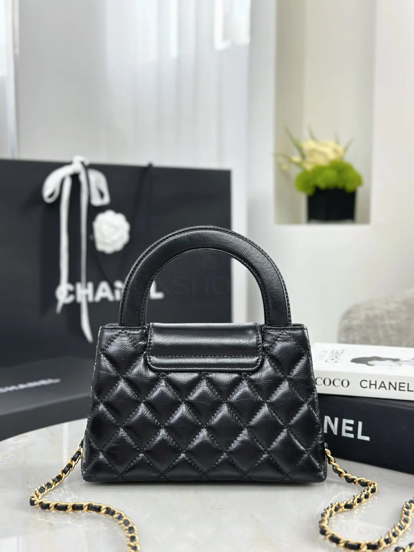 Сумка  Chanel 25C Kelly 13х19х7 см черная - фото 4