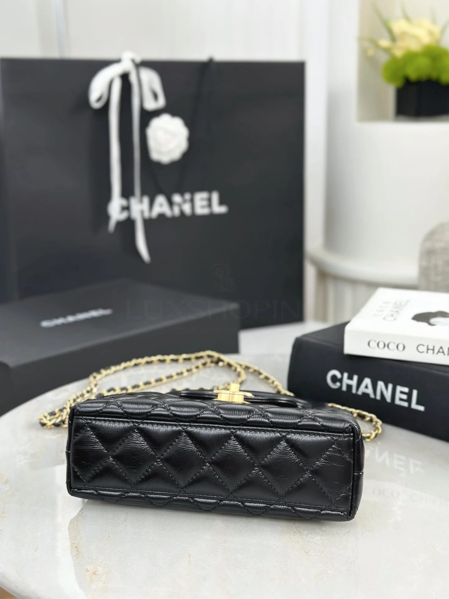 Сумка  Chanel 25C Kelly 13х19х7 см черная - фото 6