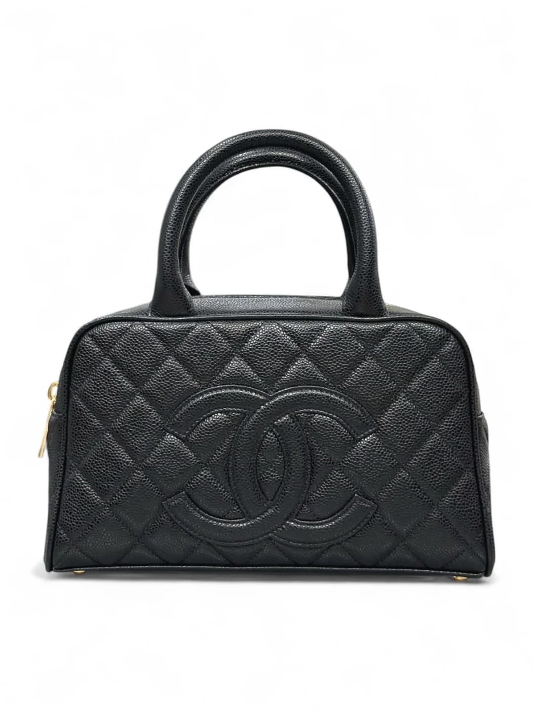 Сумка Chanel икорная кожа Боулинг-сумка 25х15х7 см