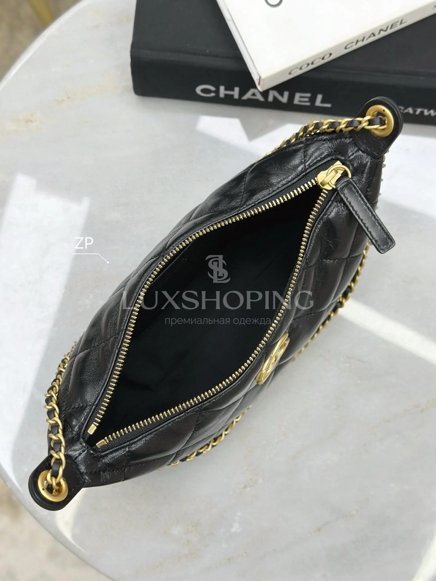 Сумка Chanel 25SS Hobo черная 17х26х8 см - фото 9