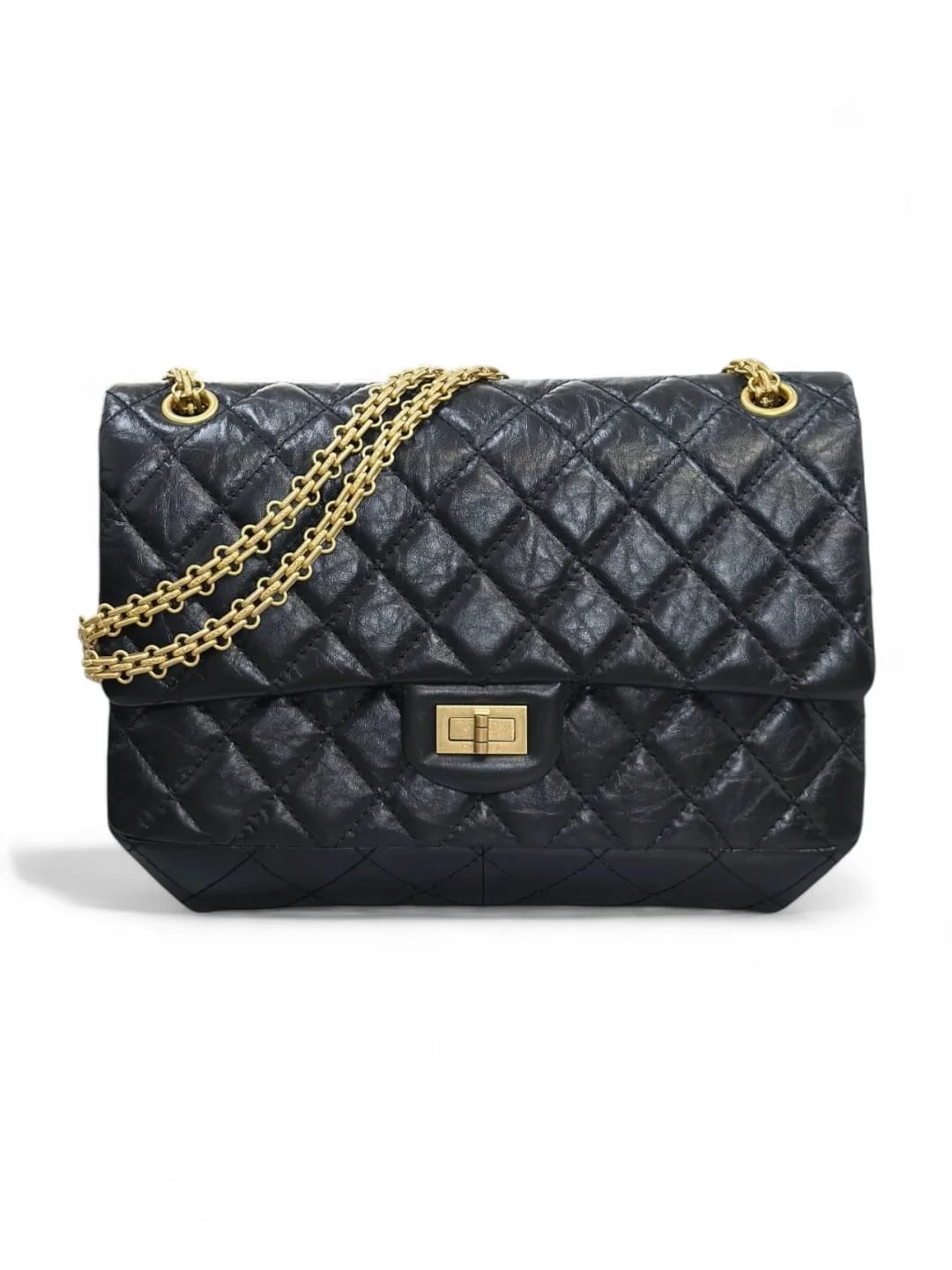 Сумка Chanel 2.55 черная 16х24х7.5 см