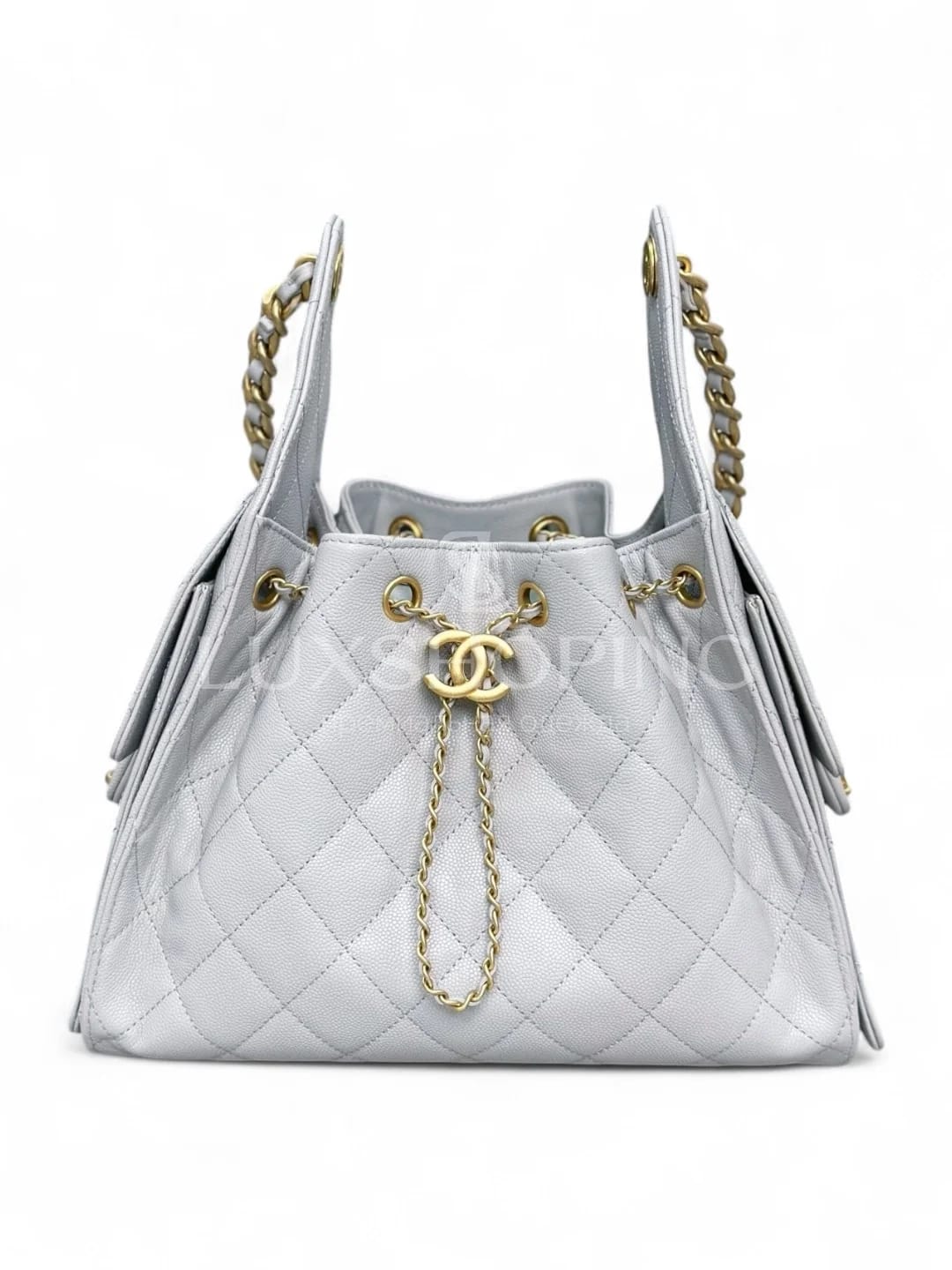 CHANEL 25C сумка-хобо 30×26×14 см белая
