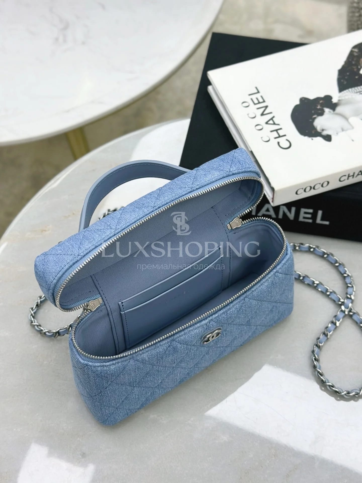 CHANEL 25C LP из денима 17×19,5×5 см - фото 8