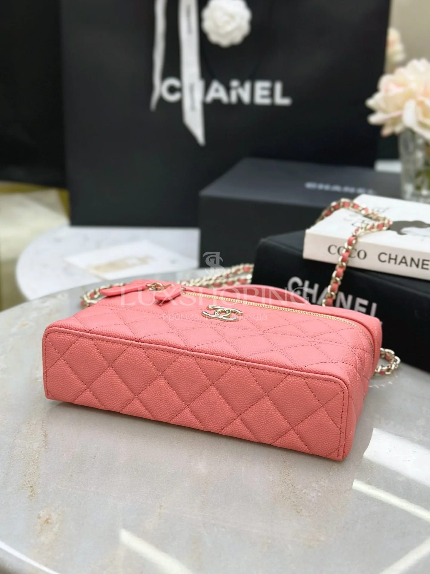 CHANEL 25C LP розовая 17×19,5×5 см - фото 8