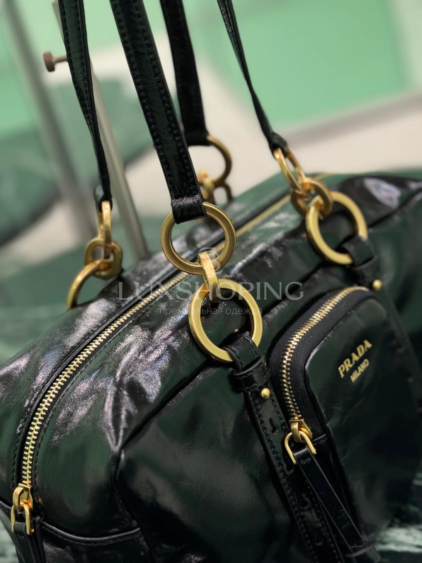 Сумка Prada 30×14×13.5 см черная - фото 7