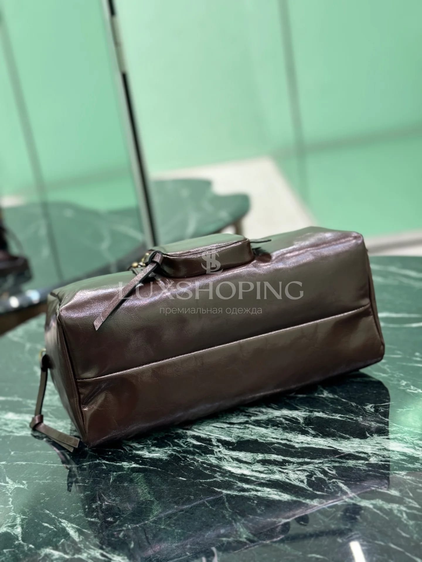 Сумка Prada 30×14×13.5 см коричневая - фото 8