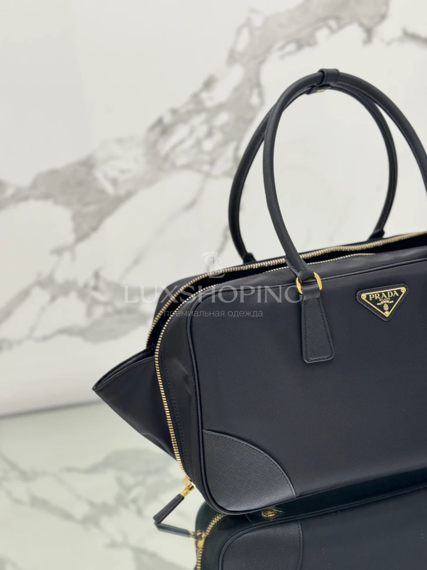 Сумка Prada Re-Edition 1995 35×21.5×10 см черная - фото 4