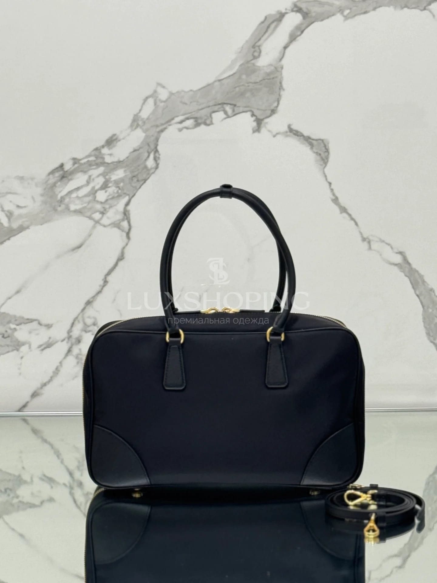 Сумка Prada Re-Edition 1995 35×21.5×10 см черная - фото 5