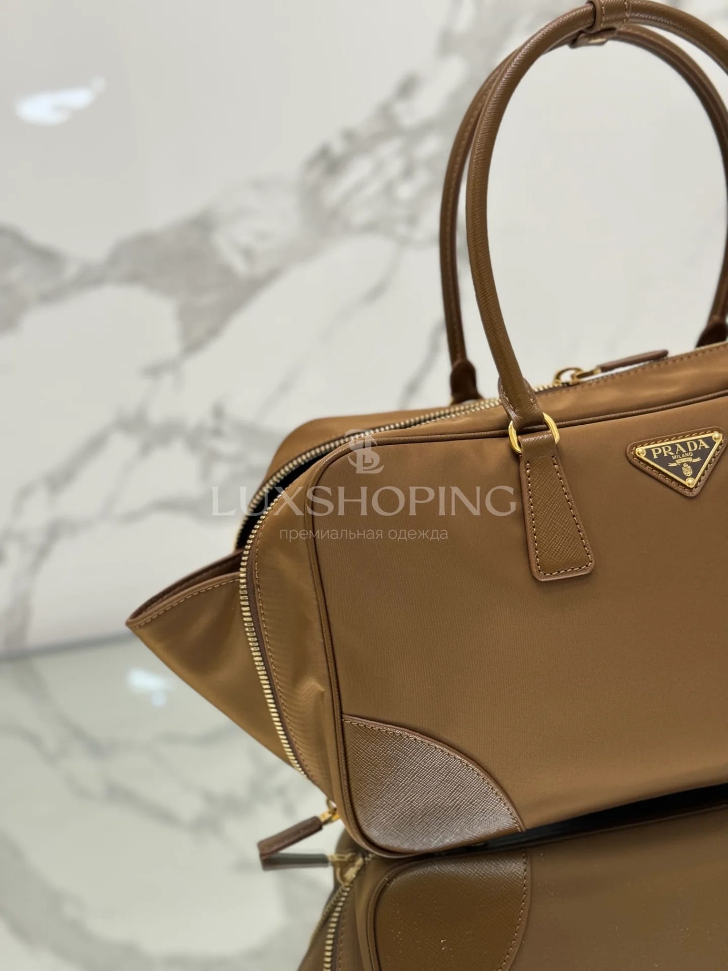 Сумка Prada Re-Edition 1995 35×21.5×10 см коричневая - фото 4