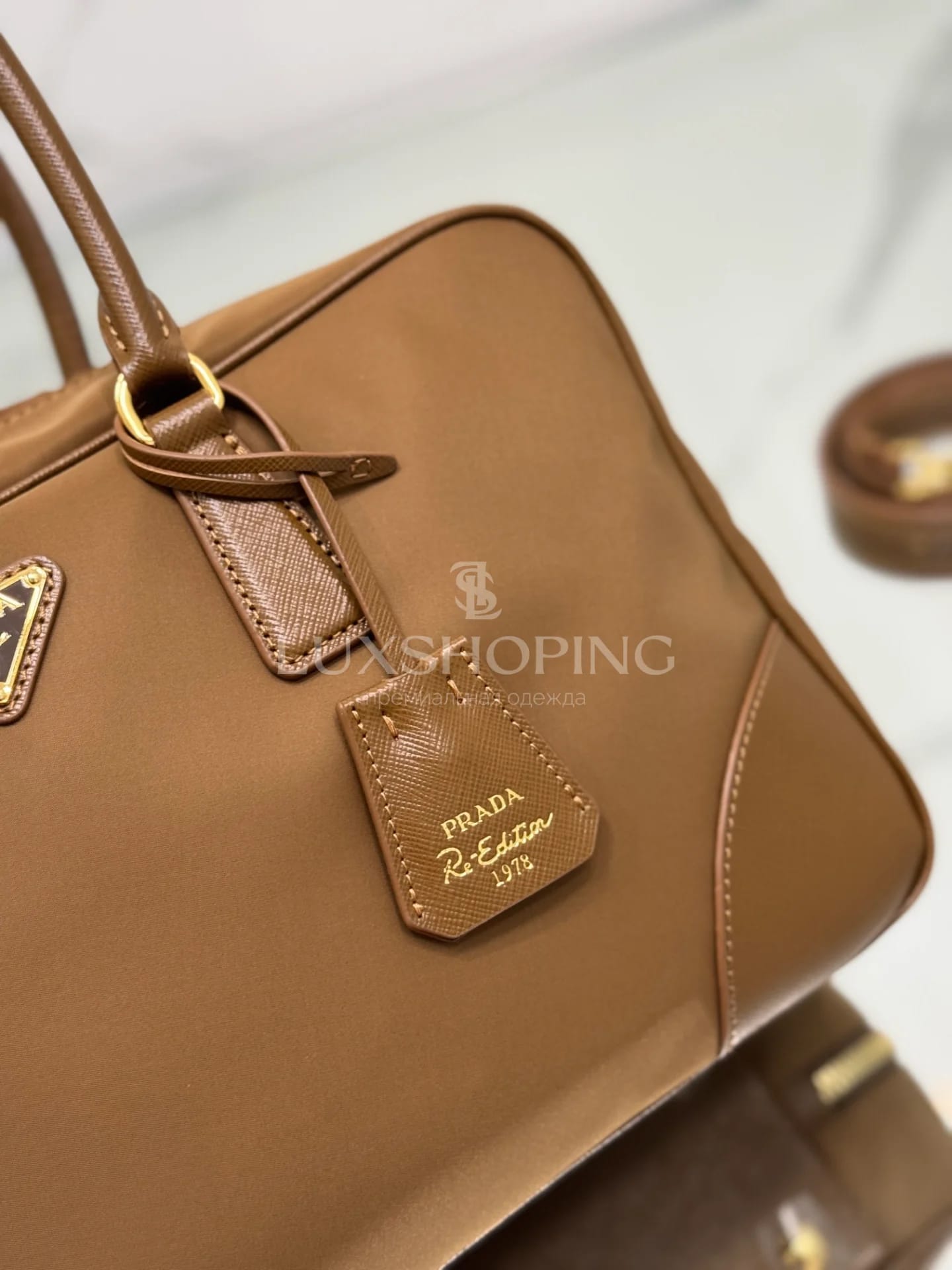 Сумка Prada Re-Edition 1995 35×21.5×10 см коричневая - фото 7