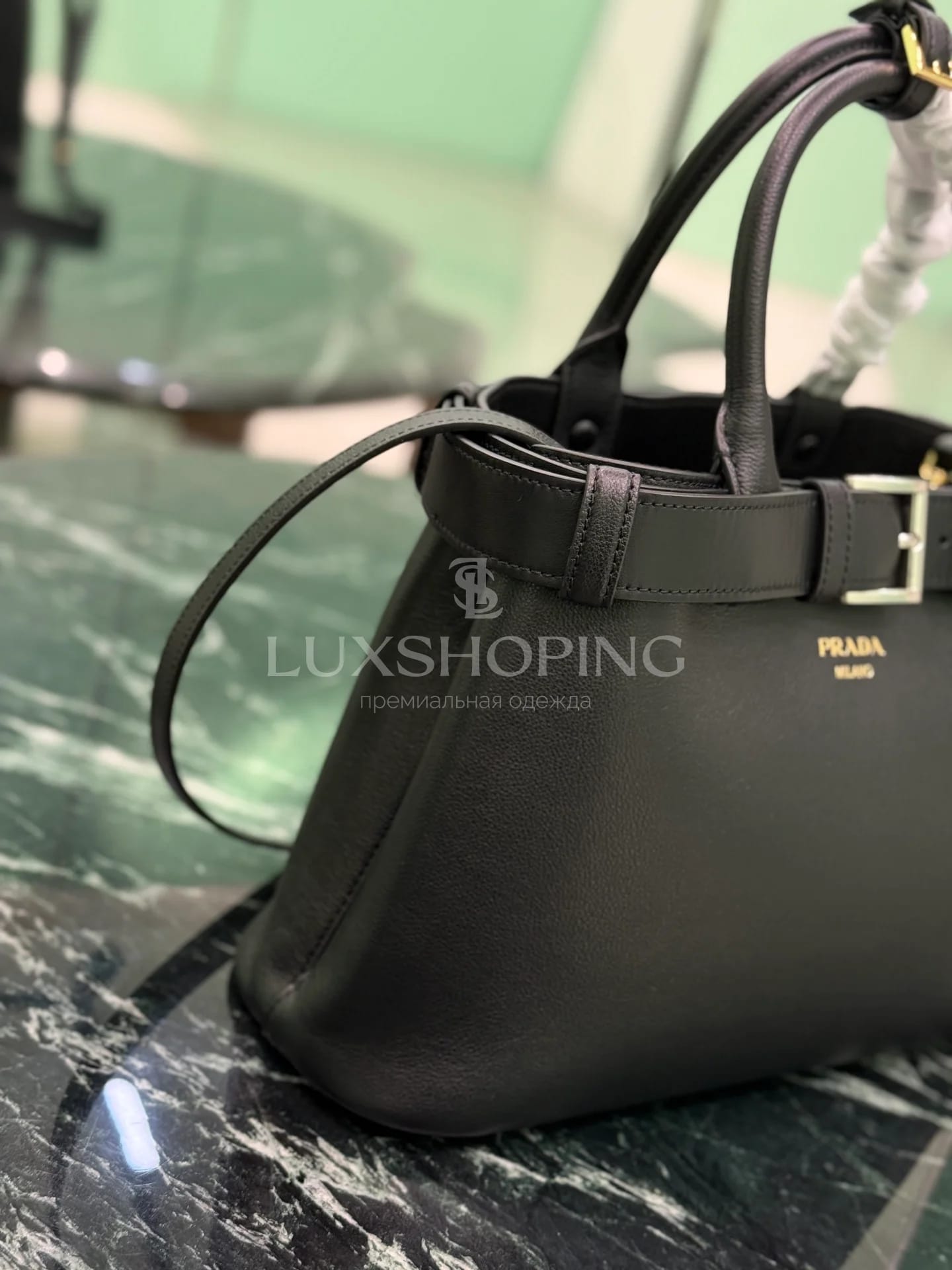 Сумка Prada 2024 Double Bag 32×23×11 см черная - фото 7