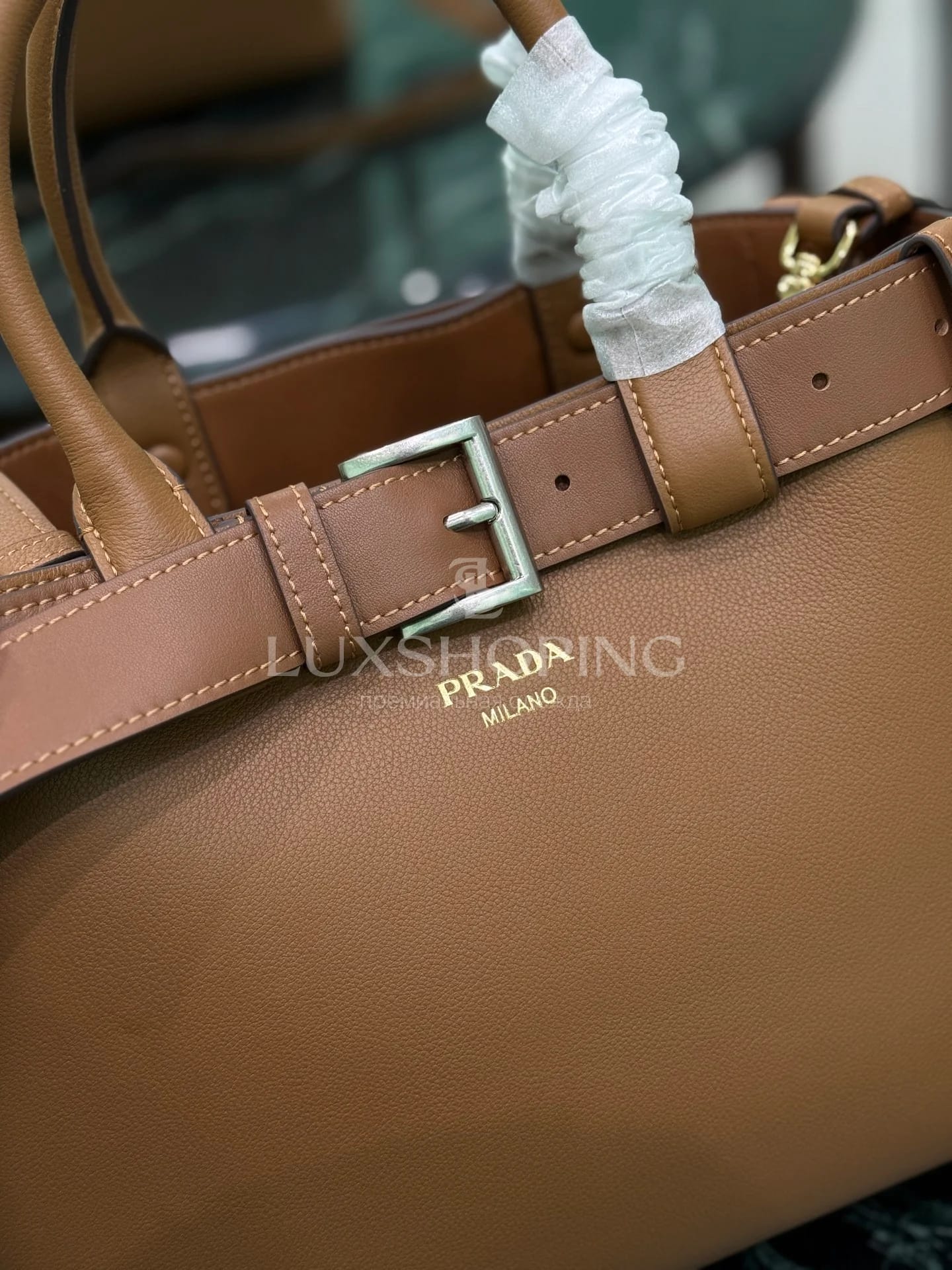 Сумка Prada 2024 Double Bag 32×23×11 см коричневая - фото 6