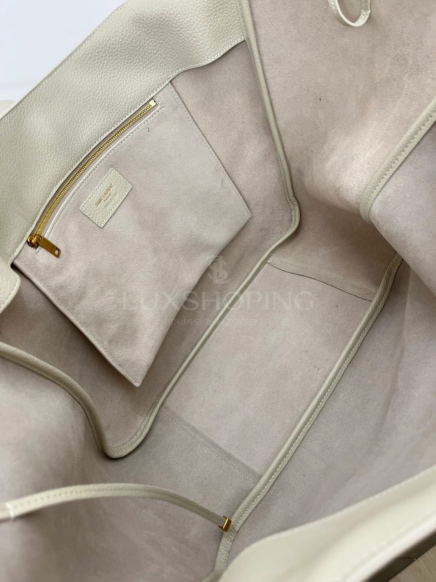 Сумка Saint Laurent BEA 50x32x28x18 cm бежевая - фото 8