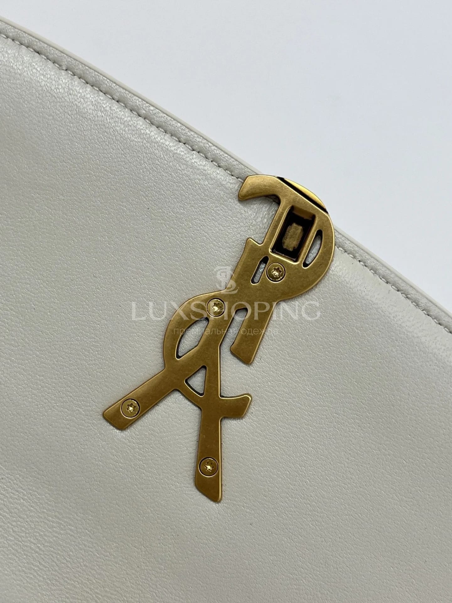 Сумка YSL Solferino 24×17×8.5 см белая - фото 5
