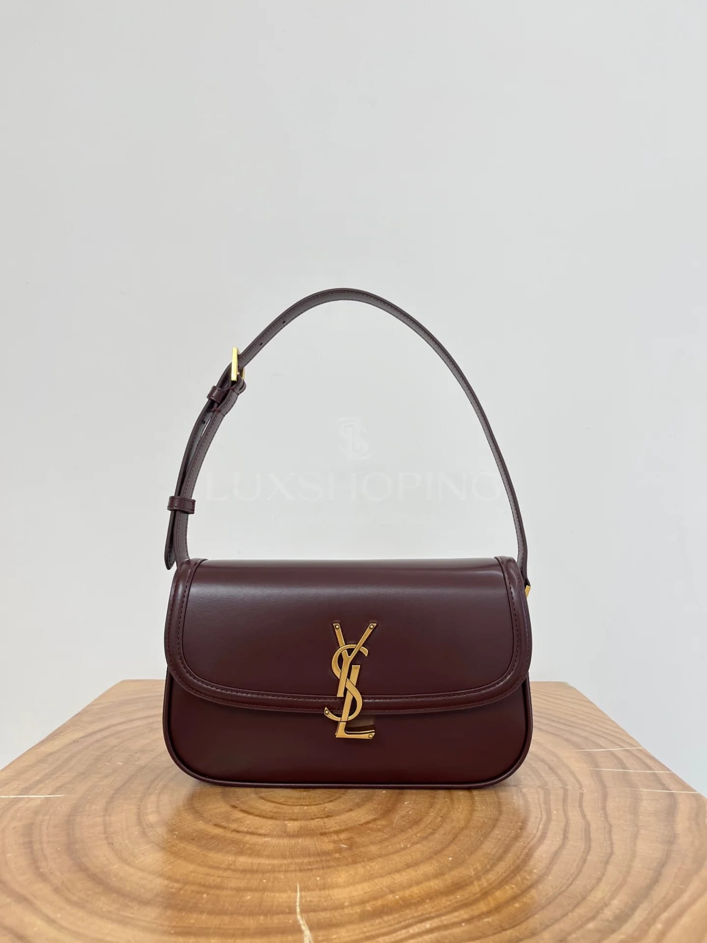 Сумка YSL Solferino 24×17×8.5 см бордо - фото 2