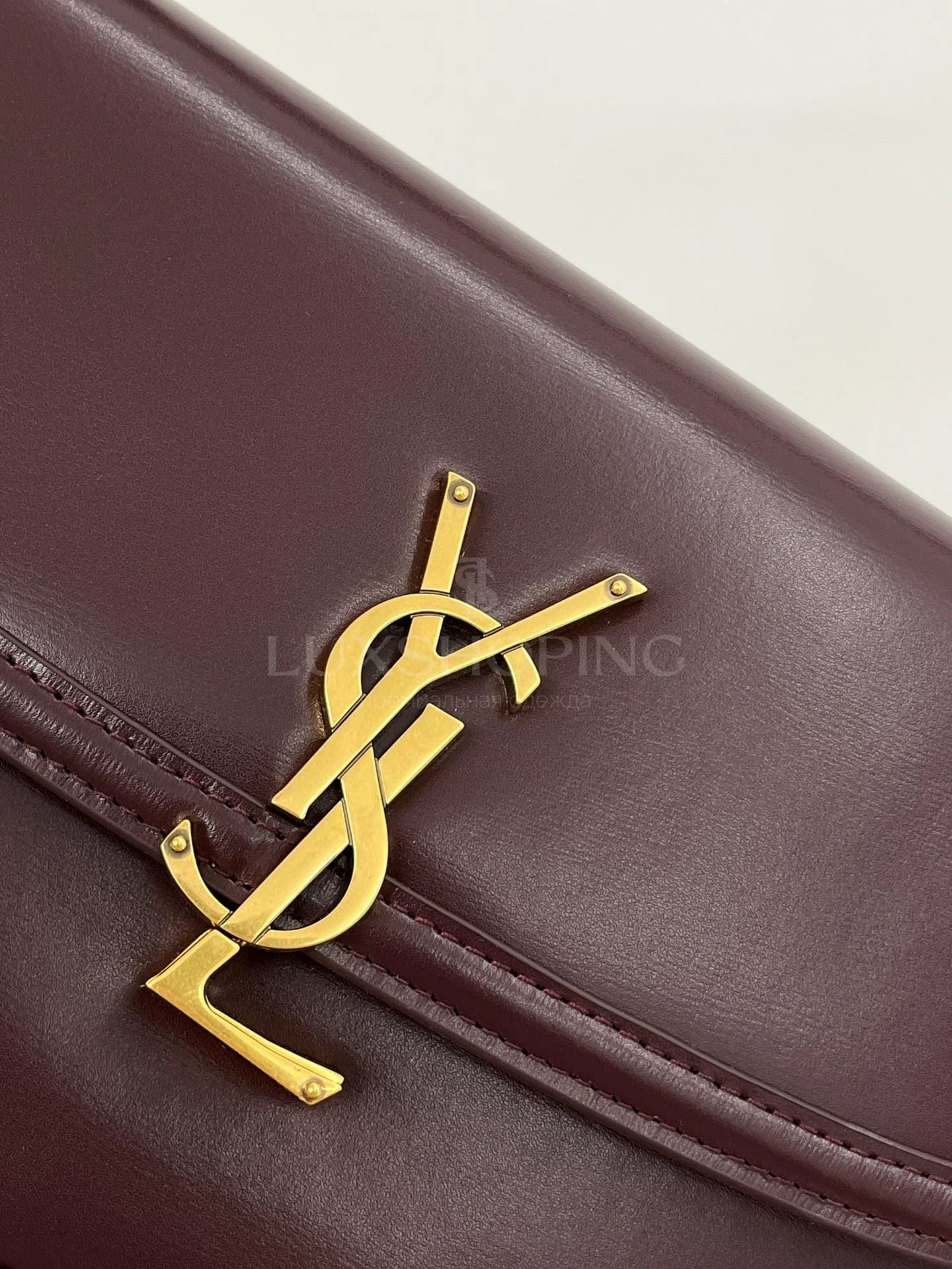 Сумка YSL Solferino 24×17×8.5 см бордо - фото 4