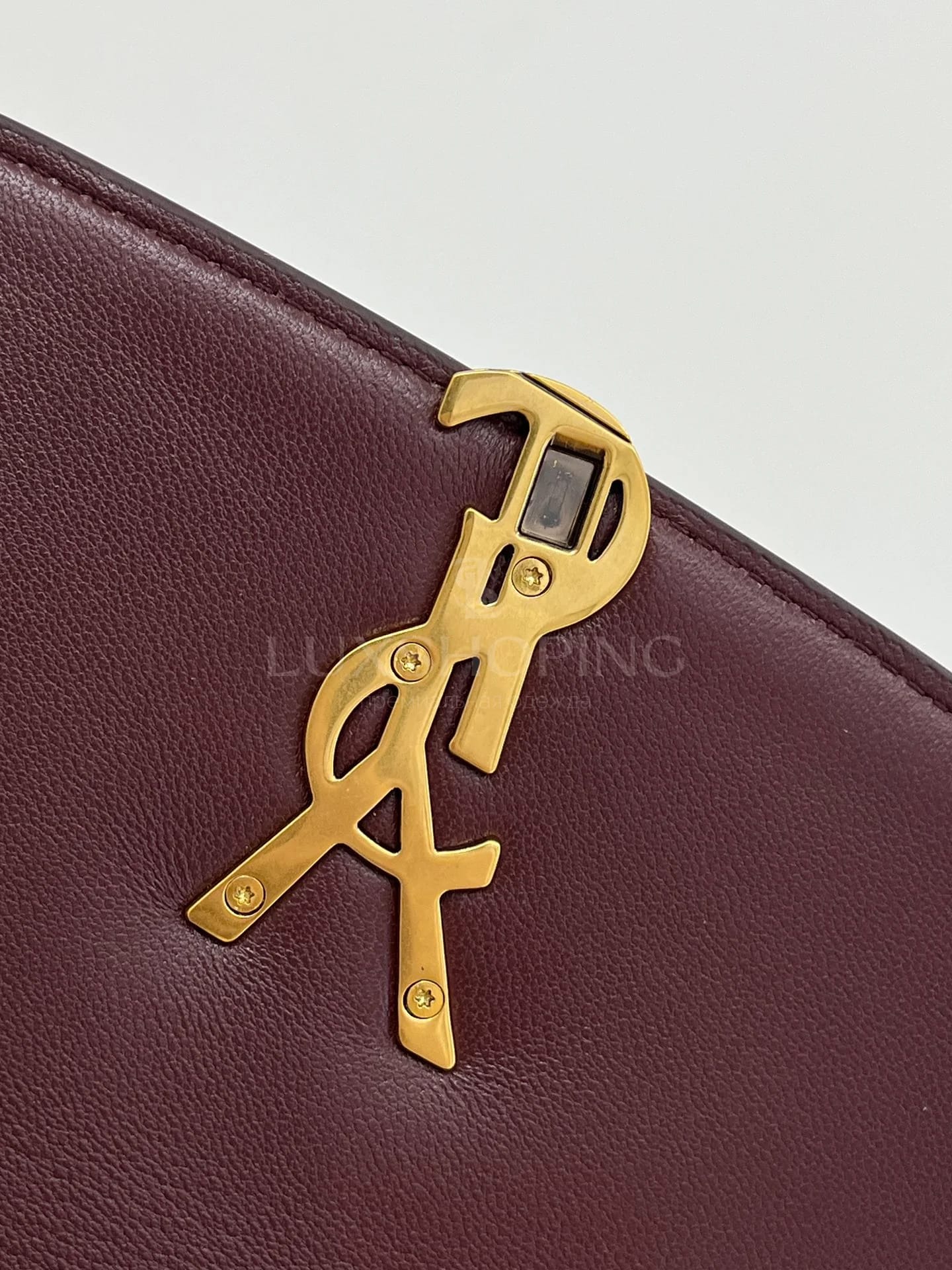 Сумка YSL Solferino 24×17×8.5 см бордо - фото 6