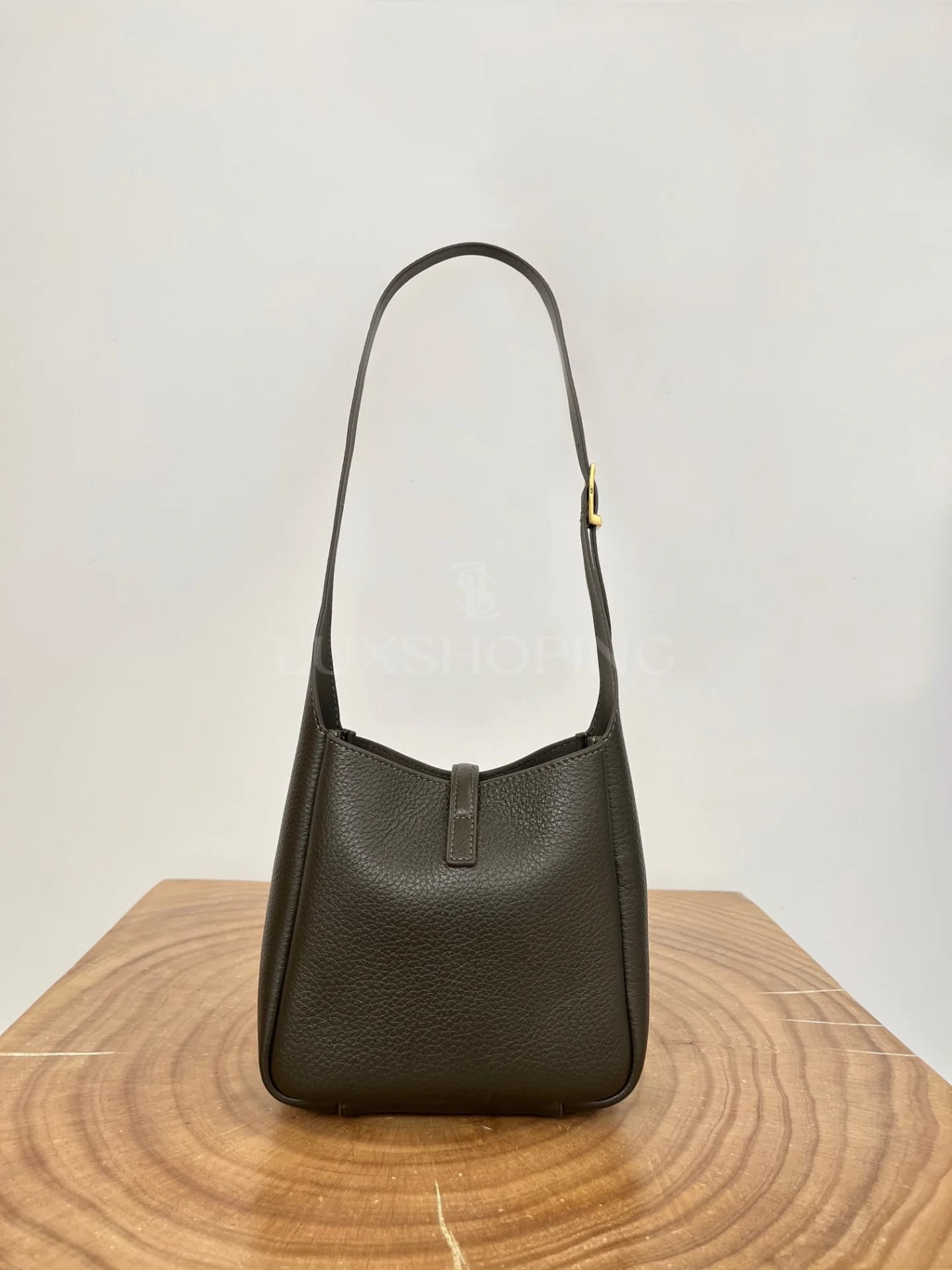 Сумка YSL Mini Hobo 15×16×7 см темная - фото 10