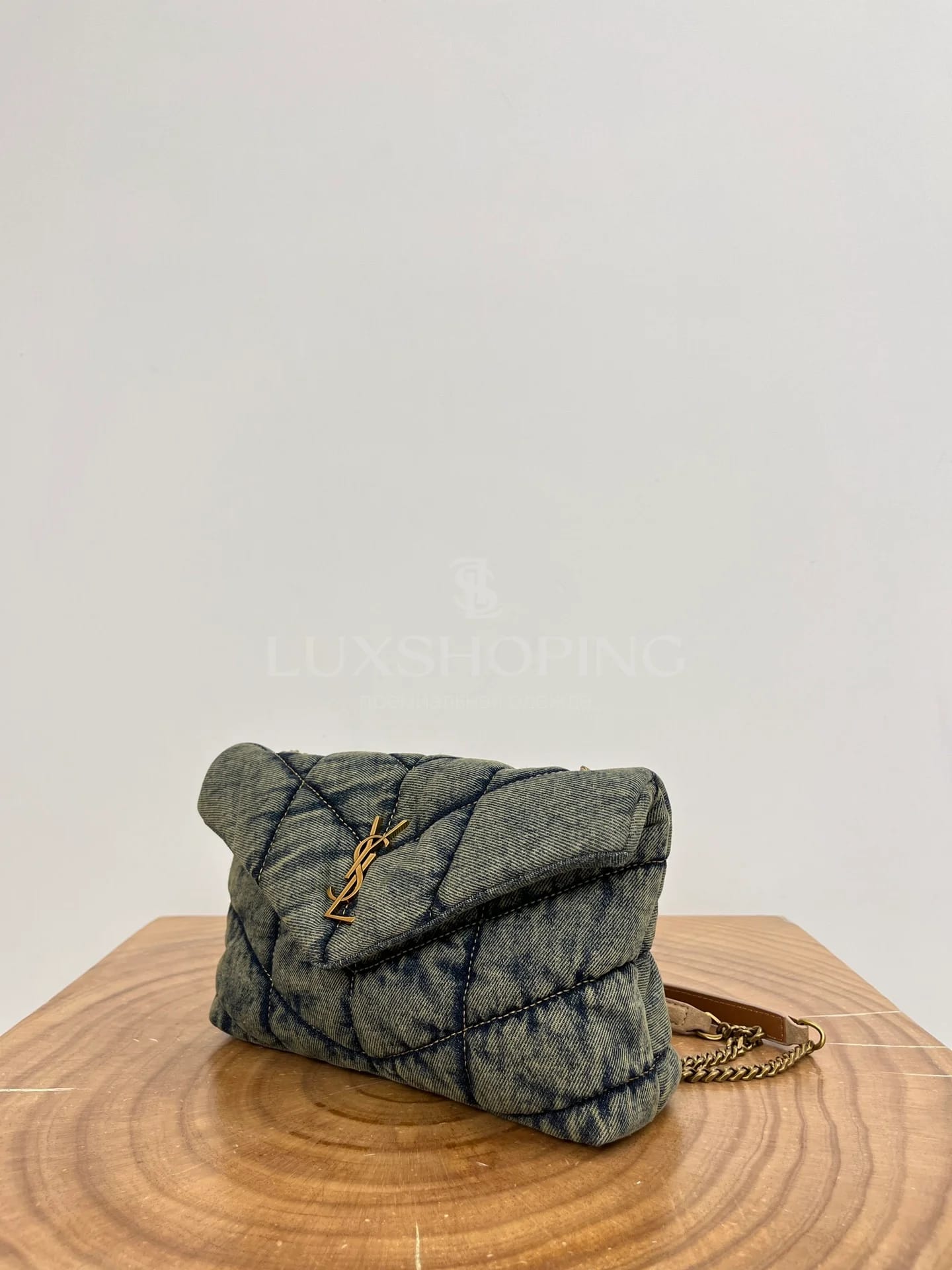 Сумка YSL Loulou Puffer Denim в 3х размерах - фото 3