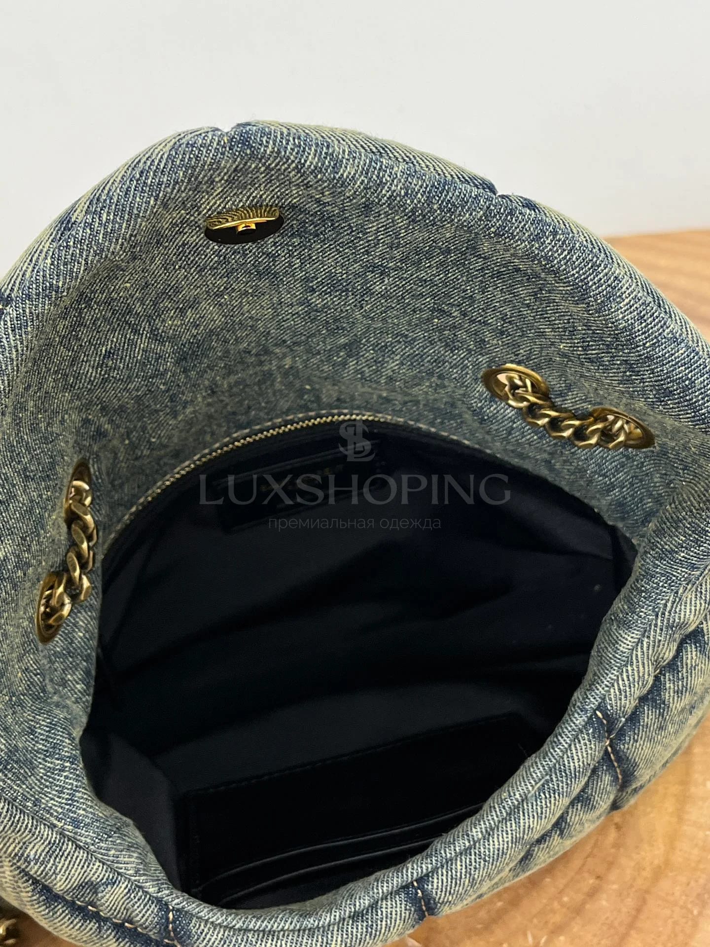 Сумка YSL Loulou Puffer Denim в 3х размерах - фото 8
