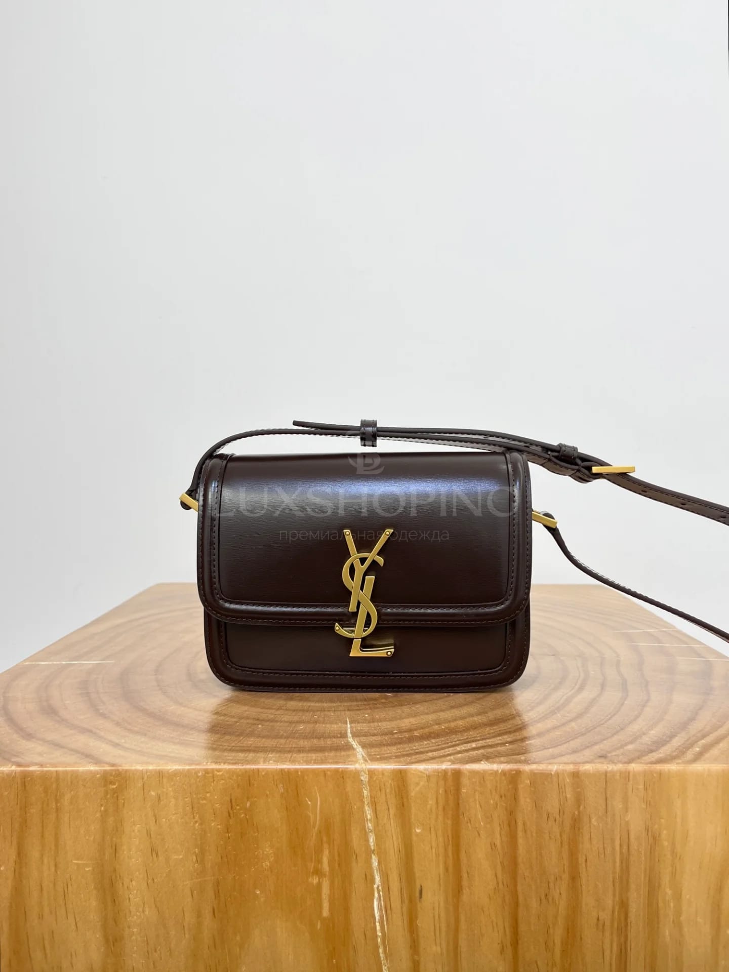 Сумка YSL Solferino Box 19x13x5 cm бордо - фото 2
