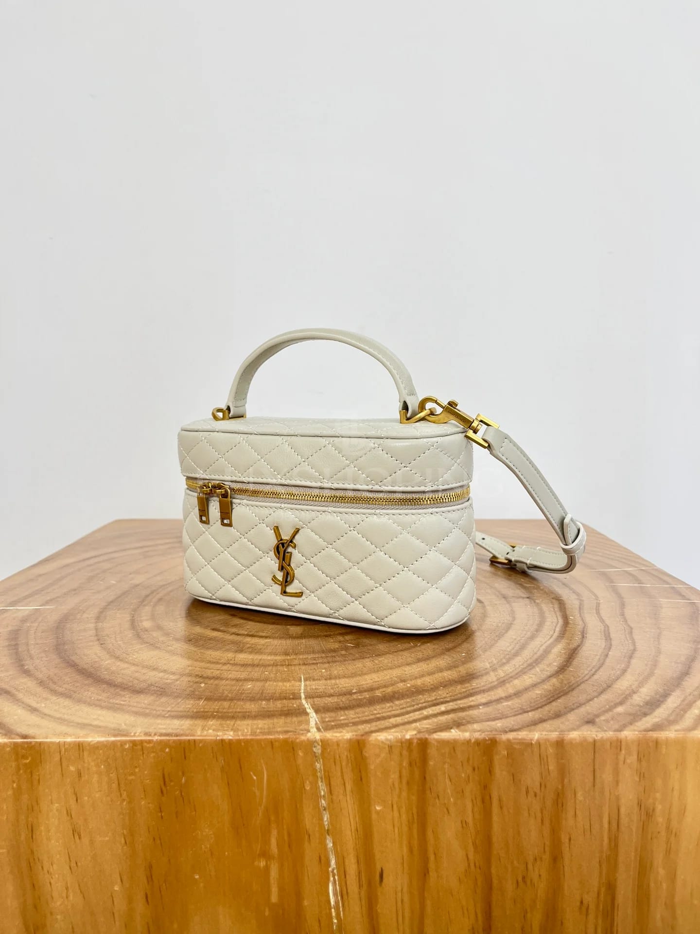 Сумка YSL Gaby Mini 18×11×6.5 см белая - фото 3